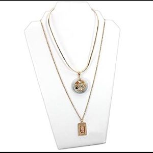 4-DOUBLE TIER NECKLACE EASEL STANDS